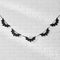 Halloween Bat Bunting White Brick Wall