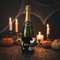 Halloween Boo Champagne Bottle on Party Table