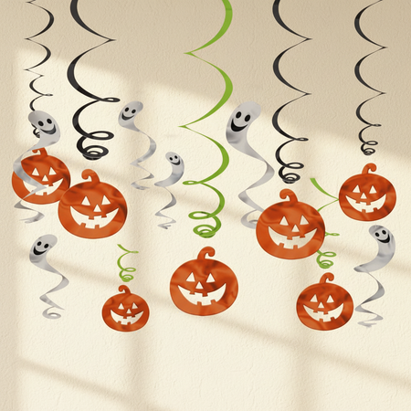Halloween Hanging Decorations Cream Wall