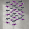 Hanging Bat Decorations Grey Textured Wall