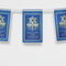 Hanukkah bunting with the translucent ribbon over the pennants