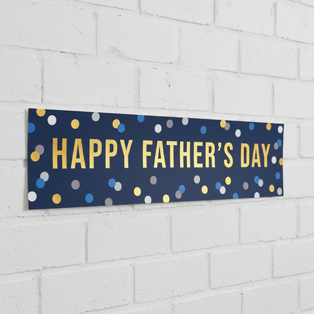 Happy Father's Day Banner - White Brick Wall Angled