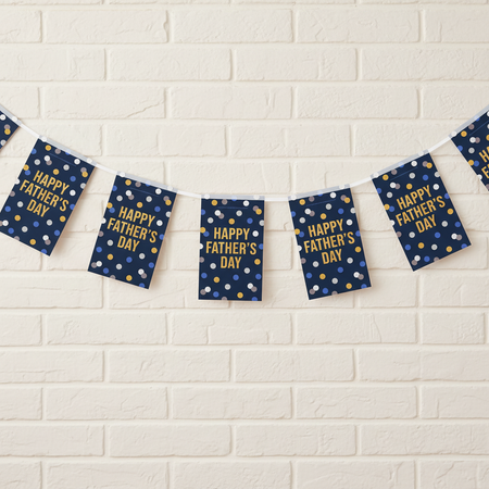 Happy Father's Day Bunting - White Brick Wall
