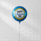Happy Father's Day Holographic Balloon - White Brick Wall with Ribbon