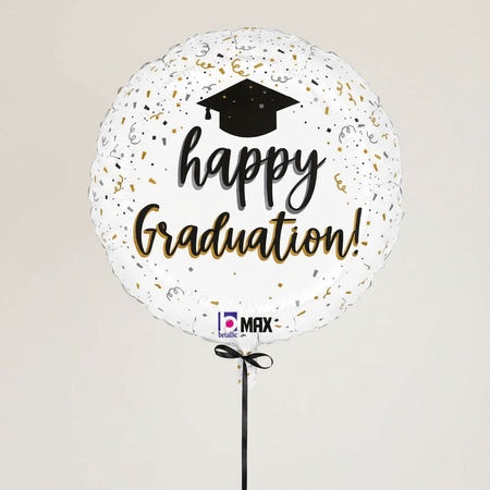 Happy Graduation Helium Balloon with Ribbon