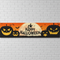 Happy Halloween Banner on White Brick Wall - No Pins