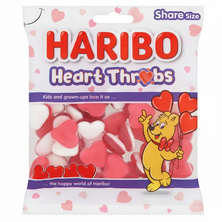 Haribo Heart Throb Sweets - 140g Bag