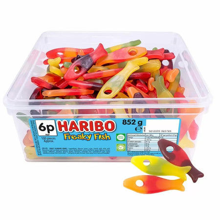 Haribo Freaky Fish Sweet Tub - 852g