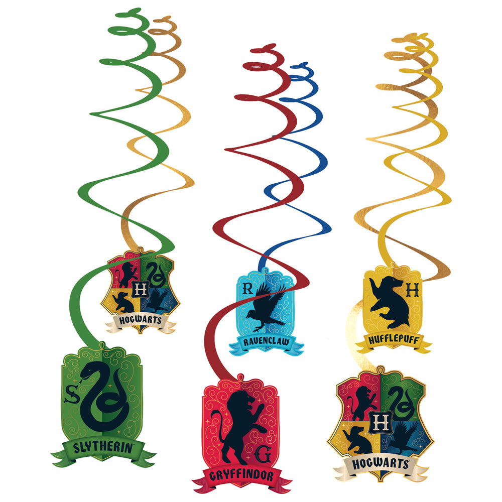 Harry Potter Houses Swirl Decorations - 60cm - Pack of 6