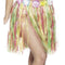 Multi Adult Grass Skirt With Flowers- 46cm