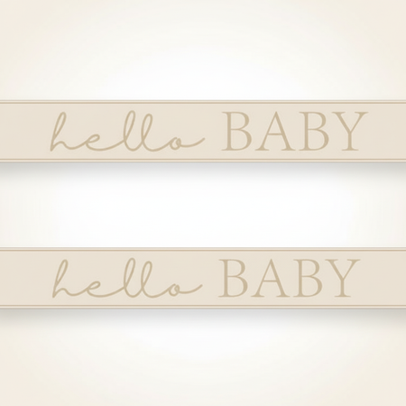 Hello Baby Nude Banners with Simple Background
