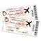 Personalised Hen Party Boarding Passes - Pack Of 12