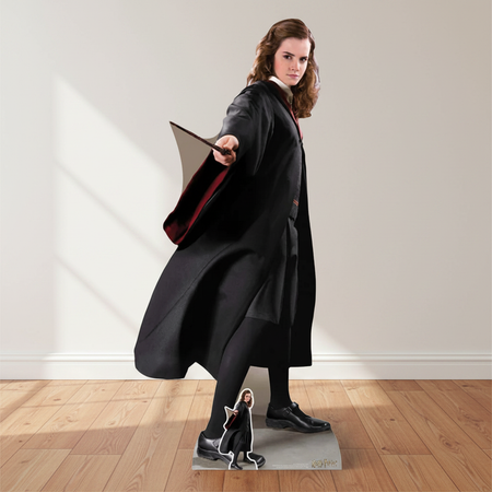 Hermione Granger Cardboard Cutout - Wood Floor White Wall