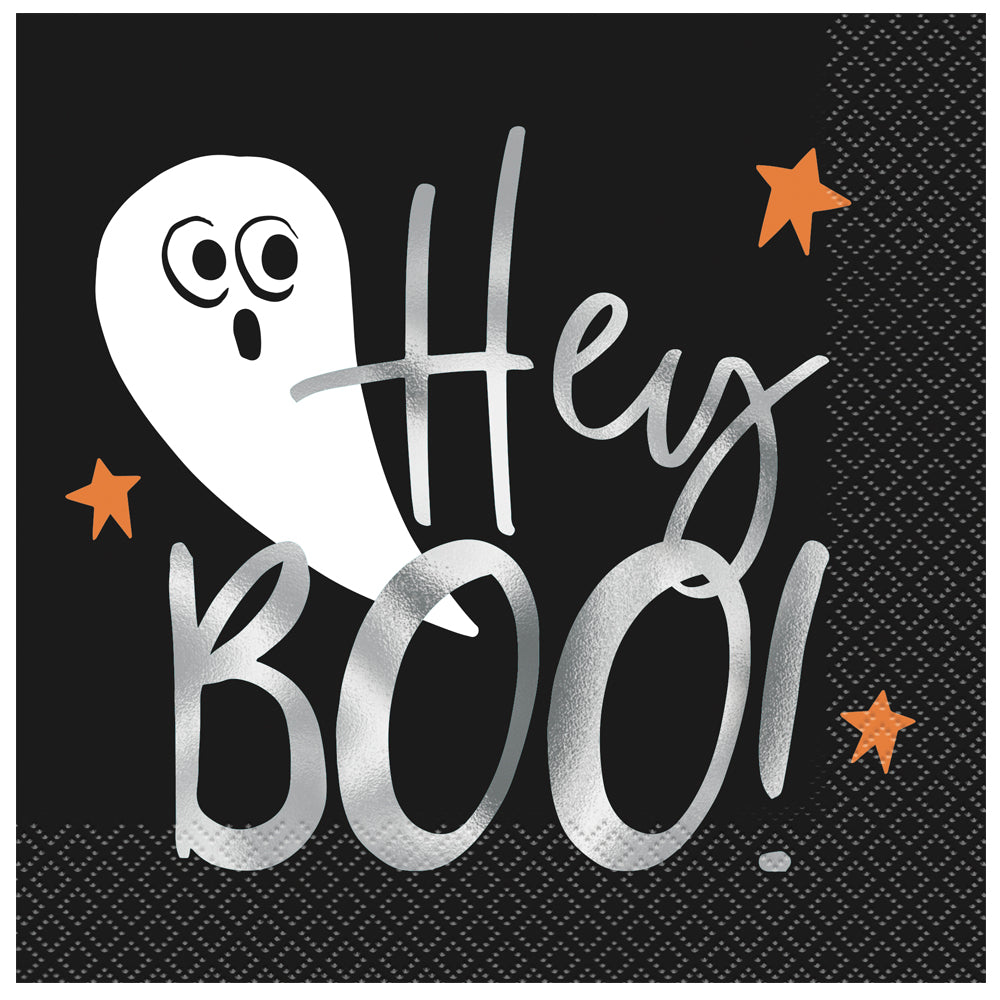 Hey Boo Halloween Paper Napkins - 33cm - Pack of 16