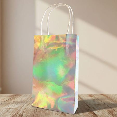 Iridescent Party Bags with Handle- Pack Of 6