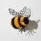 Honeycomb Bumblebee - White Wall