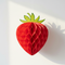 Honeycomb Strawberry Decoration Hanging on White Wall Close-Up