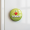 I Love Tennis Fridge Magnet Close-Up on White Fridge Door