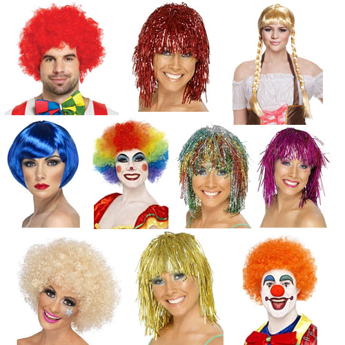 Novelty Wigs- Pack Of 10