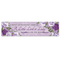 Purple floral A Little Lord or Lady baby shower banner reading IS ON ITS WAY on a white background