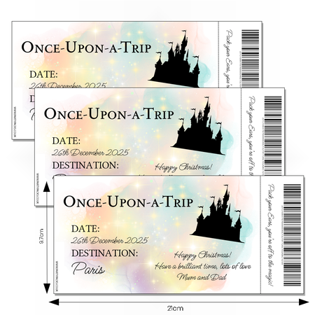 Personalised Once-Upon-a-Trip Ticket - Pack Of 3
