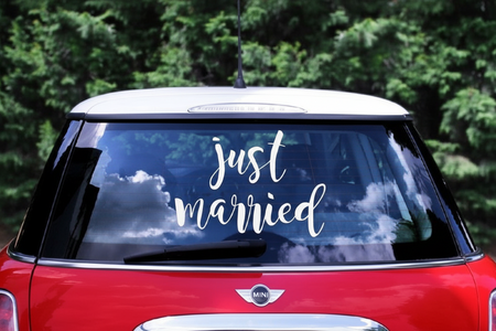 Just Married Car Stickers - 45x35cm