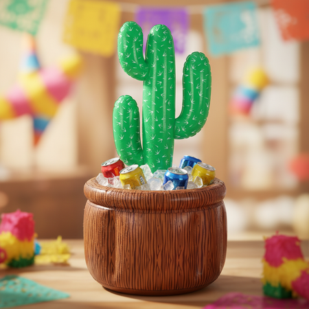 Inflatable Cactus Cooler Party Setting