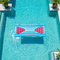 Inflatable Pool Pong Float Aerial View in Swimming Pool