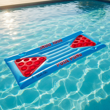 Inflatable Pool Pong Float Close Up in Swimming Pool