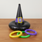 Inflatable Witch Hat Ring Toss Game on Wood Table