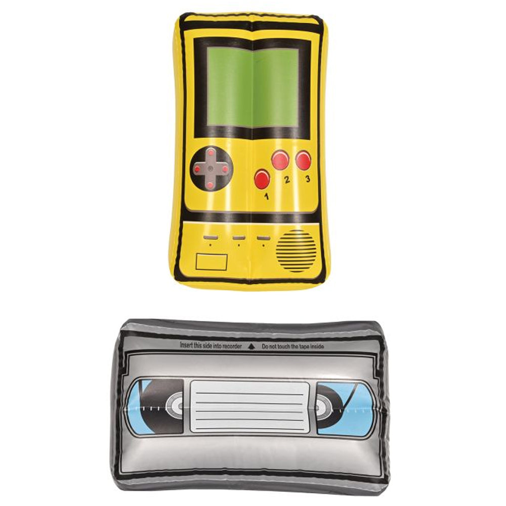 Inflatable VHS Tape & Handheld Game Set