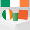 Irish Flag Tableware Pack White Brick Wall