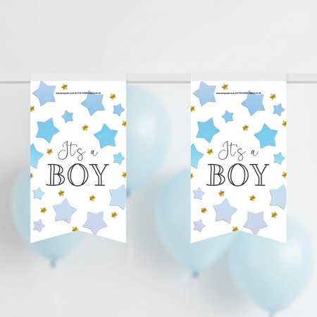 It's a Boy Bunting Extreme Close Up