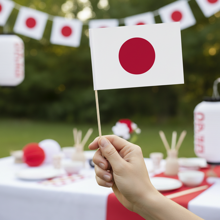 Japanese Paper Table Flags - 15cm on 30cm Pole - Each