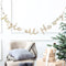 Christmas 'Jingle All The Way' Gold Glitter Card Banner - 2m