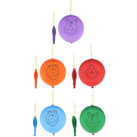 Jungle Animals Punchball Balloons - Assorted Colours - Each