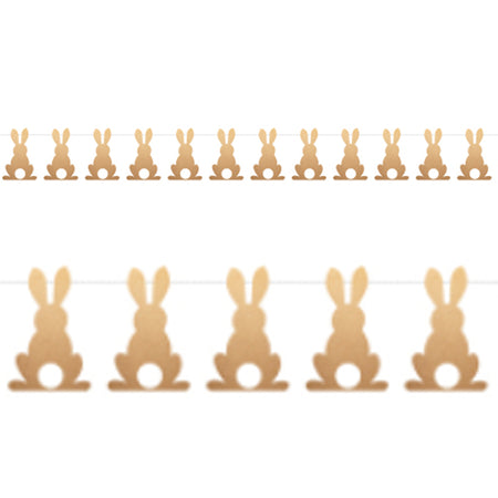 Kraft Paper Easter Bunny Garland - 1.78m