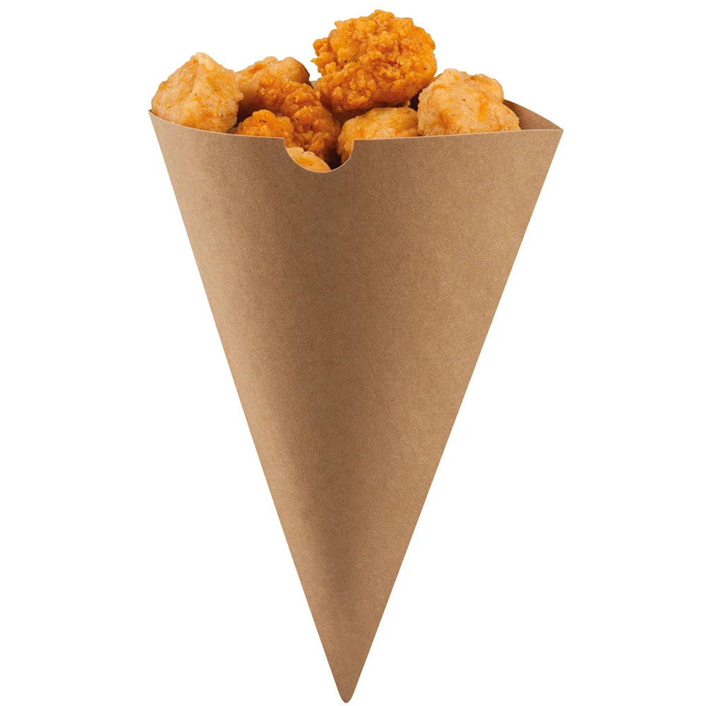 Kraft Chip Cone - 15cm - Each