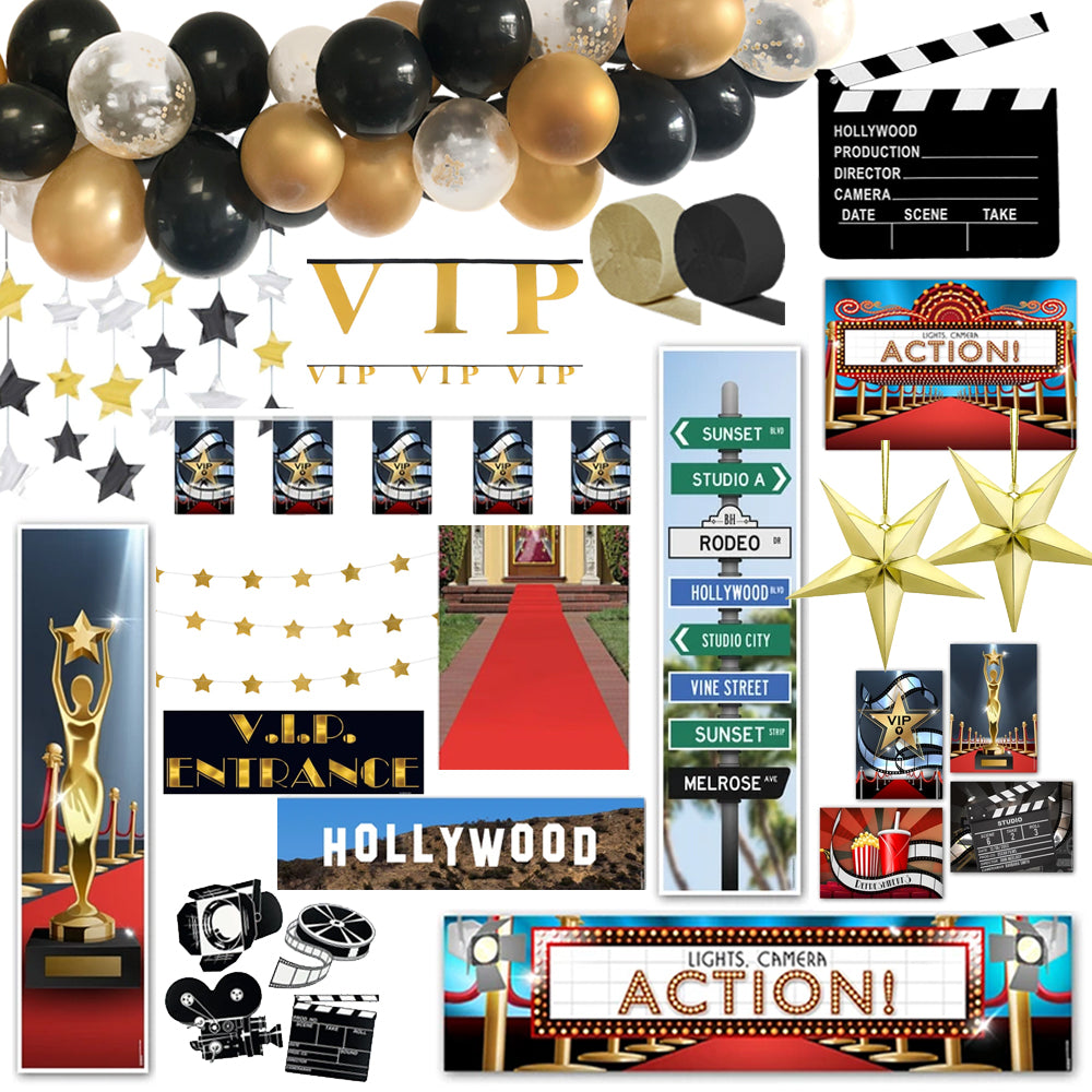 Large Hollywood Oscars Award Night Decoration Party Pack
