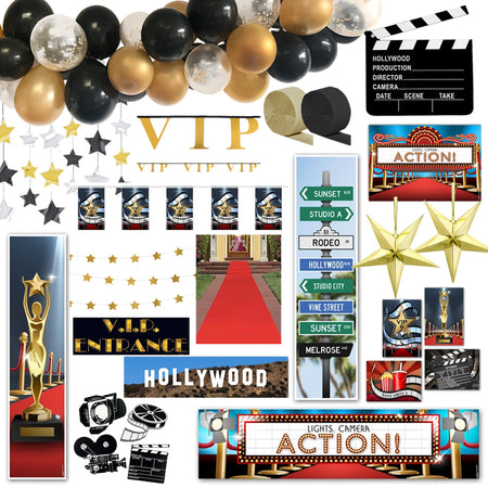 Large Hollywood Oscars Award Night Decoration Party Pack