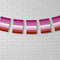Lesbian Pride Bunting on White Brick Wall