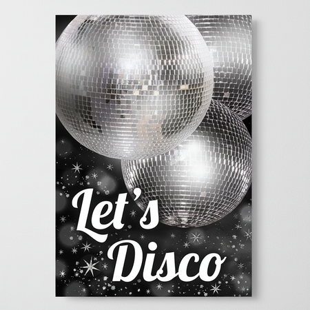 Let’s Disco poster on a white wall