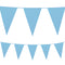 Light Blue Plastic All-Weather Bunting - 10m