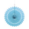 Pale Blue Hanging Paper Fan Decoration - 40.6cm