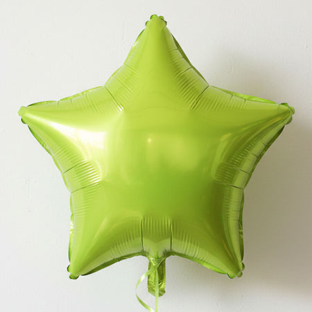 Lime Green Star Foil Balloon 19