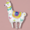 Llama Balloon Pink Textured Wall