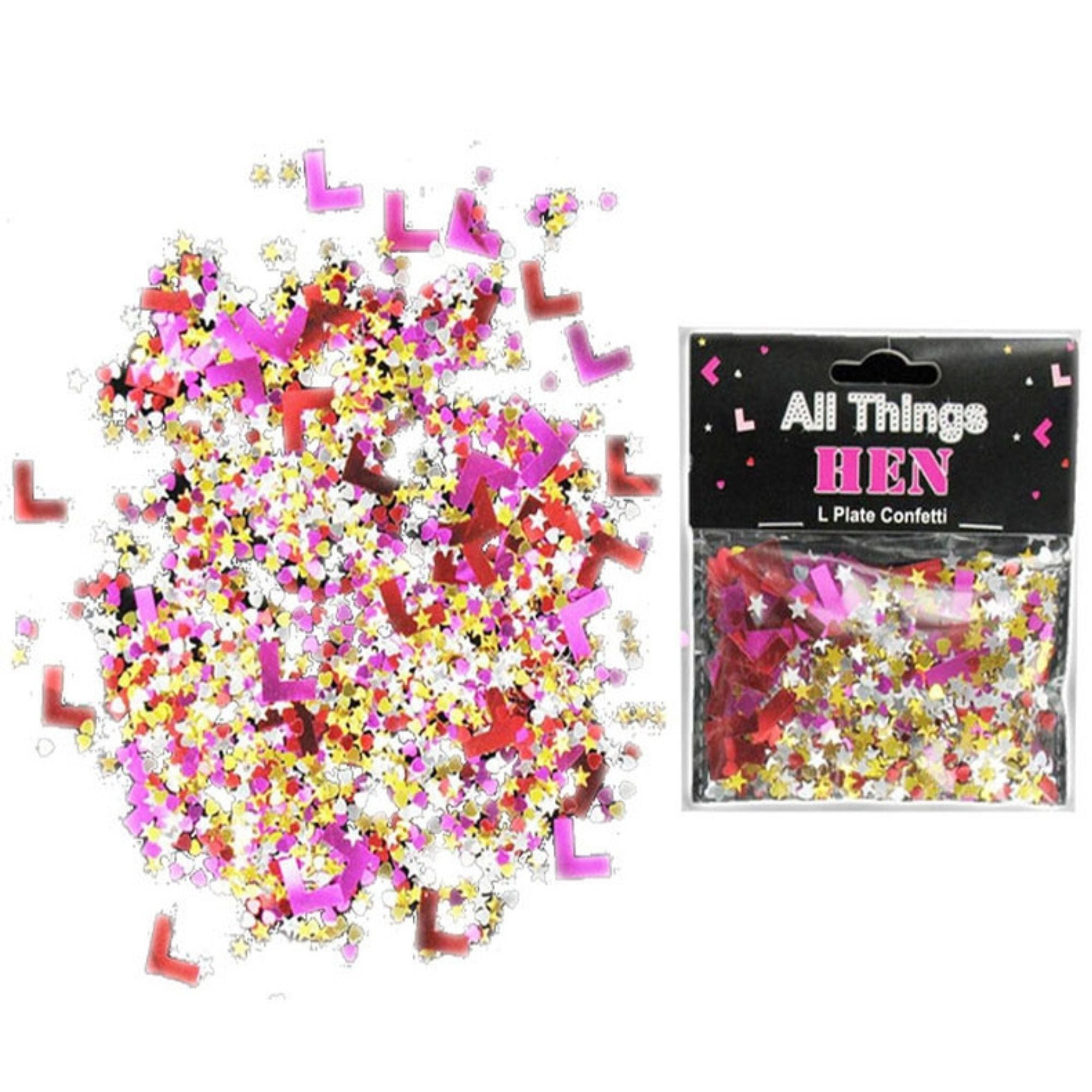 L Plate Hen Party Confetti - 14g