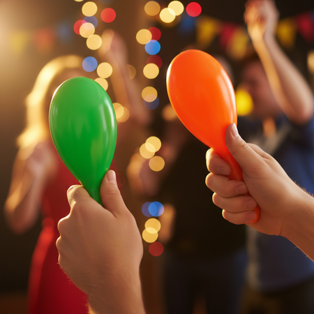 Maracas Held in Hands at Party