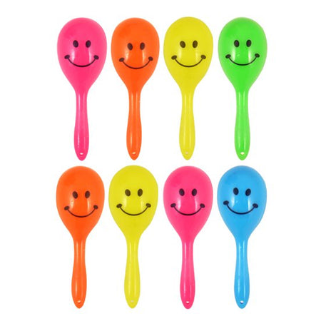 Mini Smiley Maracas - Assorted - 7cm