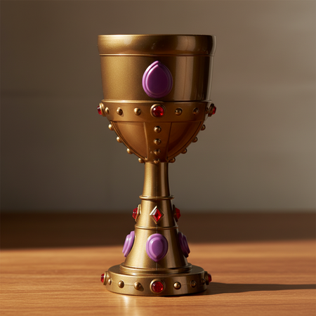 Medieval Goblet on Wood Table